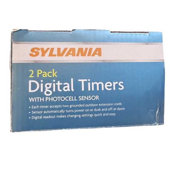 Sylvania 2-Pack Digital Timers w/ Photocell Sensor NIB w/ Manual Model V2045-60 - Picture 2 of 11
